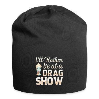 LGBTQ Außerdienstliche Drag Queen Pride - Jersey-Beanie - Schwarz - Vorne