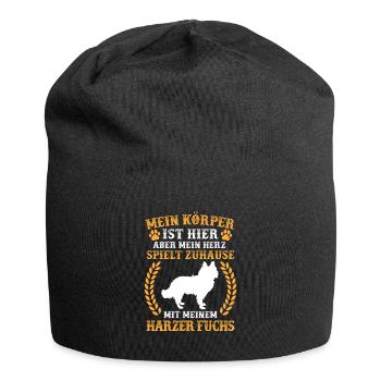 Spiele mit Harzer Fuchs altdeutscher Hütefuchs - Jersey-Beanie - Schwarz - Vorne