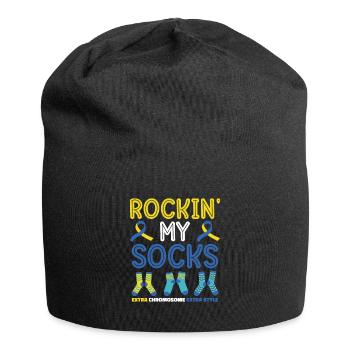 Welt-Down-Syndrom-Tag Awareness Rocking Socks - Jersey-Beanie - Schwarz - Vorne