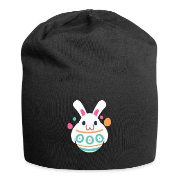 Ostern Kaninchen Ei Ostern Urlaub Hase - Jersey-Beanie - Schwarz - Vorne