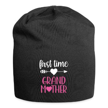 Première grand-mère grand-mère grands-parents mignons première fois - Bonnet en jersey - noir - Devant