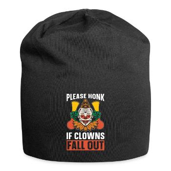 Circus Clown Please Honk If Clowns Circus Staff - Jersey Beanie - black - Front