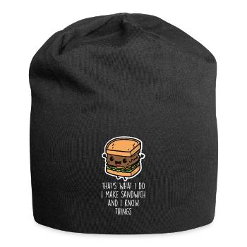 Sandwichs amusants pour les amateurs de sandwichs - Bonnet en jersey - noir - Devant