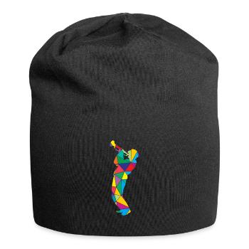 Low Poly Polygon Trumpet - Jersey Beanie - black - Front
