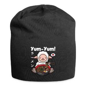 Yum Yum Japan Anime Ramen Nudel Schaf - Jersey-Beanie - Schwarz - Vorne
