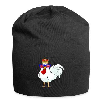 Huhn Queen Elizabeth II Britische Krone Hühner - Jersey-Beanie - Schwarz - Vorne