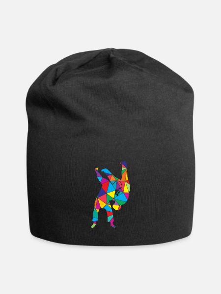 Low Poly Kampfsport Polygon Judo - Jersey-Beanie - Schwarz