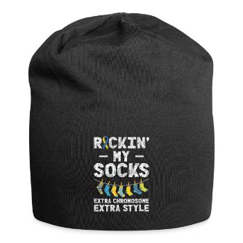 Welt-Down-Syndrom-Tag Awareness Rocking Socks - Jersey-Beanie - Schwarz - Vorne