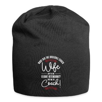 Baseball-Trainerin Ehefrau Berufstätige Mutter - Jersey-Beanie - Schwarz - Vorne