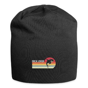 Orca Lovers Sea Creatures Protect Sunset - Jersey Beanie - black - Front