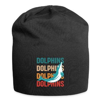 Dolphins Dolphins Dolphins Dolphins Tier Liebhaber - Jersey-Beanie - Schwarz - Vorne