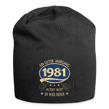 42. Geburtstag 1981 Guter Jahrgang - Jersey-Beanie - Schwarz - Vorne