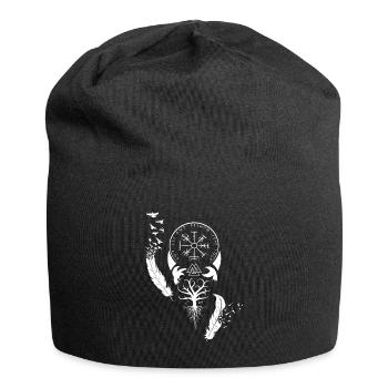 Raven Norse Tree Mythology Rune - Jersey Beanie - black - Front