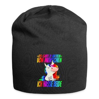 Es gibt 2 Arten Menschen Ich Hasse beide - Jersey-Beanie - Schwarz - Vorne