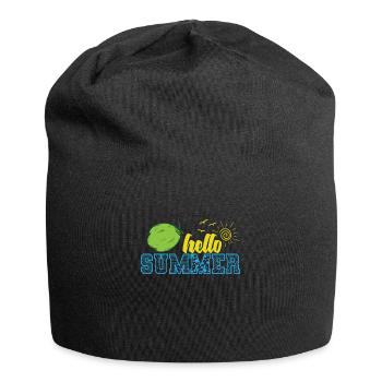 Hello Summer Kokosnuss Palme Frucht - Jersey-Beanie - Schwarz - Vorne