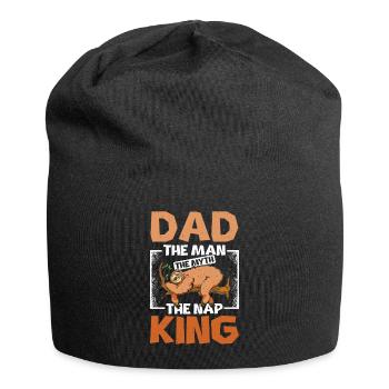 Papa le roi paresseux de la sieste - Bonnet en jersey - noir - Devant