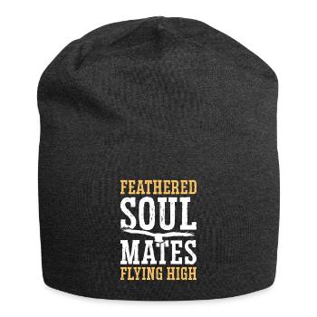 Feathered soulmate Flying High Falcon - Jersey Beanie - charcoal grey - Front