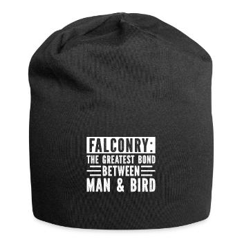Falknerei Das Größte Band Zwischen Menschen - Jersey-Beanie - Schwarz - Vorne