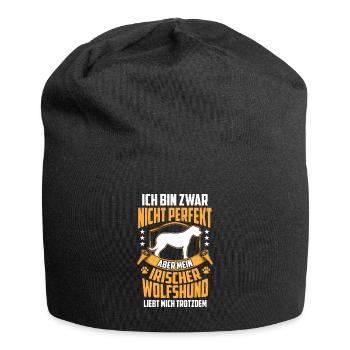Mein Irischer Wolfshund liebt mich Irish Wolfhound - Jersey-Beanie - Schwarz - Vorne