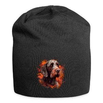 Deutsch-Drahthaar - Jersey-Beanie - Schwarz - Vorne