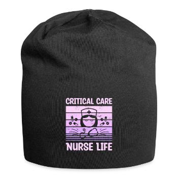 Critical Care Nurse Life CCRN ICU Nurses - Jersey Beanie - black - Front