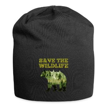 Save the Earth Environmental Protection Species Conservation Earth Day - Jersey Beanie - black - Front