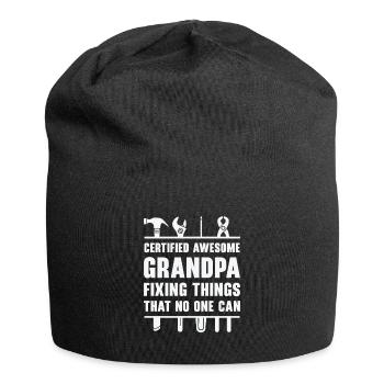 Grand-père répare des citations amusantes de retraite vintage - Bonnet en jersey - noir - Devant