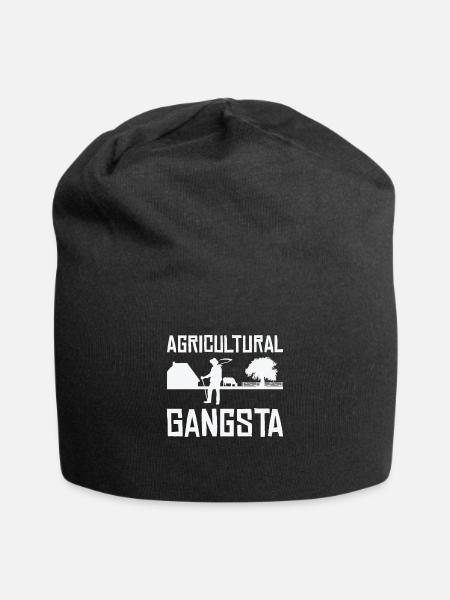 Landwirtschaft Gangsta Gartenarbeit Landwirt - Jersey-Beanie - Schwarz
