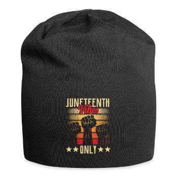 Nur Juneteenth Vibes 1865 African American Black - Jersey-Beanie - Schwarz - Vorne