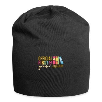 Official First Grader 1. Back to School - Jersey Beanie - black - Front