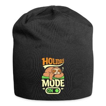 Sloth holiday mode on - Jersey Beanie - black - Front