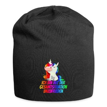 Ich bin mit der Gesamtsituation Unzufrieden - - Jersey-Beanie - Schwarz - Vorne