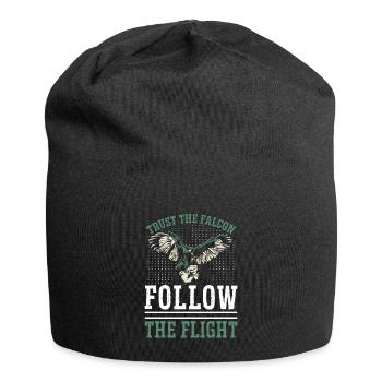 Vertrauen Sie Dem Falken Folgen Sie Dem Flug - Jersey-Beanie - Schwarz - Vorne