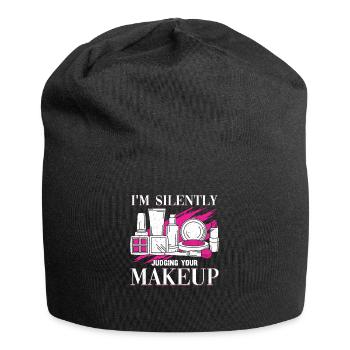 Je juge silencieusement votre cosmétécologue maquilleur - Bonnet en jersey - noir - Devant