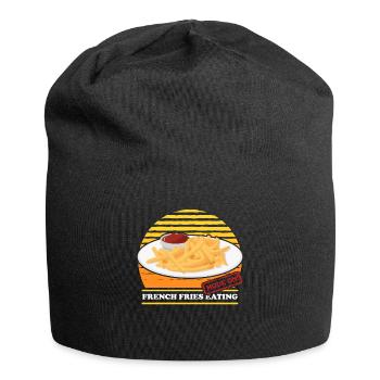 French fries fast food fries fast food gift - Jersey Beanie - black - Front