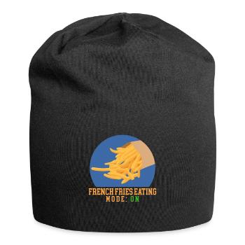 French fries fast food fast food fries gift - Jersey Beanie - black - Front