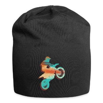 Motocross Moto Biker Bike - Bonnet en jersey - noir - Devant
