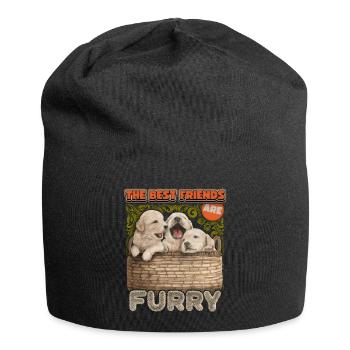 Golden Retriever Puppy, Dog Funny Saying - Jersey Beanie - black - Front