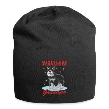 Zwergschnauzer Grandpa Schnauzer Hunde Geschenk - Jersey-Beanie - Schwarz - Vorne