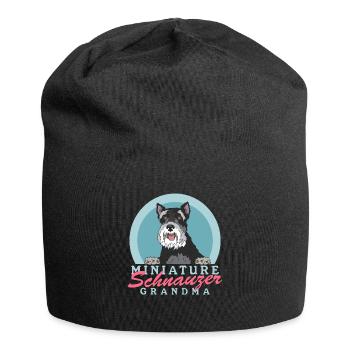 Cadeau de chien miniature Schnauzer Grand-mère Schnauzer - Bonnet en jersey - noir - Devant