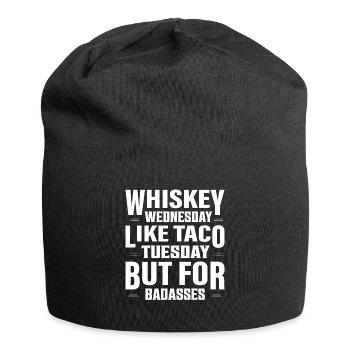 Whiskey Wednesday Like Taco Tuesday But For Badass - Jersey-Beanie - Schwarz - Vorne