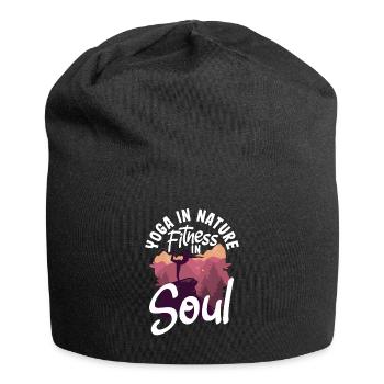 Yoga in nature fitness in soul - Jersey-Beanie - Schwarz - Vorne