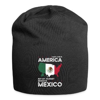 Born Mexican Mexico American USA Citizenship - Jersey Beanie - black - Front