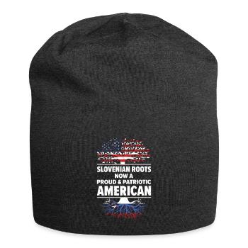 Geboren slowenisch Slowenien amerikanisch USA - Jersey-Beanie - Anthrazit - Vorne