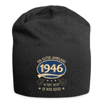 77. Geburtstag 1946 Guter Jahrgang - Jersey-Beanie - Schwarz - Vorne