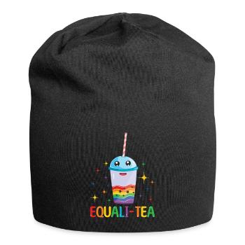Equality Tea Gay LGBTQ Rainbow LGBT Pride Month - Jersey Beanie - black - Front