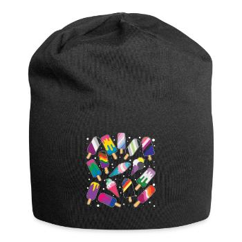 Popsicle Gay LGBTQ Rainbow LGBT Pride Month - Jersey Beanie - black - Front