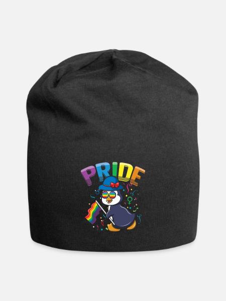 Pinguin-Liebhaber Homosexuell LGBTQ Regenbogen LGBT Pride Monat - Jersey-Beanie - Schwarz