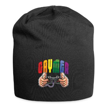 Gay Gamer LGBTQ Rainbow LGBT Pride Month - Bonnet en jersey - noir - Devant