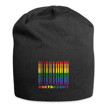 Bar Code Gay LGBTQ Rainbow LGBT Pride Month - Jersey Beanie - black - Front